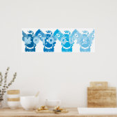 Poster Moteur Moteur Moto Guzzi V7 (Cuisine)