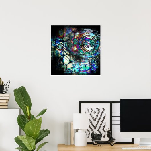 Poster Moteur motocyclette essence (Bureau à domicile)