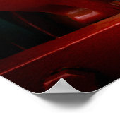 Poster Moteur Tracteur rouge (Coin)