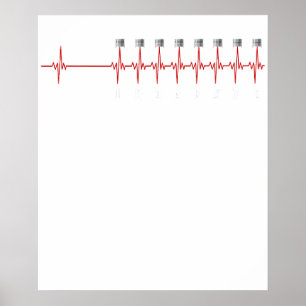 Poster Moteur V 8 de voiture musculaire américaine 184365