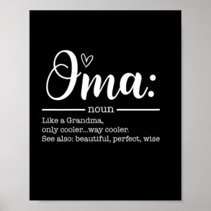 Poster Mother Art Cute Oma Definition Birthday