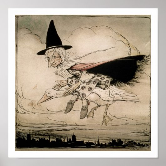 Poster Mother Goose, Frontispiece of Mother Goose The Ol (Devant)