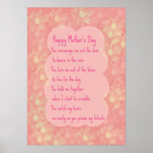 Poster Mother's Day Original Poetry Print