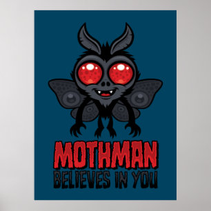 Poster Mothman Motivant Croit En Vous