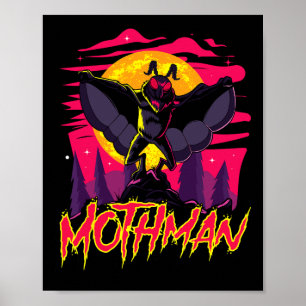 Poster Mothman Movie Fun Cryptid Halloween Myth Monster C