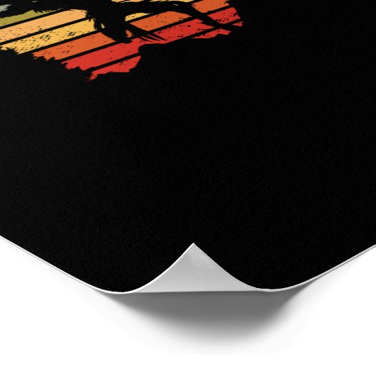 Poster Mothman Retro Sunset Cryptid Créature (Coin)