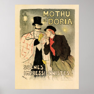 Poster MOTHU & DORIA Theophile Steinlen French Theater