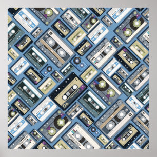 Poster Motif à cassette rétro