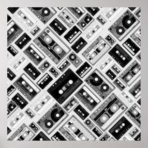 Poster Motif à cassette rétro