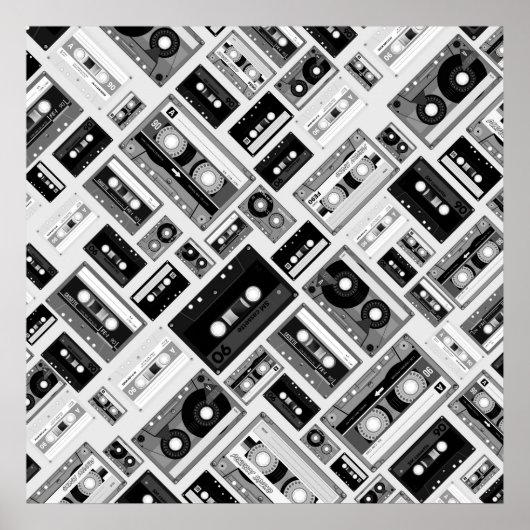 Poster Motif à cassette rétro (Devant)
