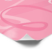 Poster Motif à coeur rose (Coin)