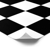 Poster Motif à damiers noir et blanc (Coin)