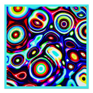 Poster Motif à impulsion néon vibrant