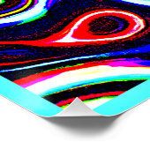 Poster Motif à impulsion néon vibrant (Coin)