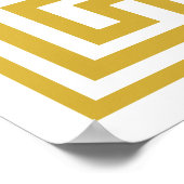 Poster Motif à la clé grecque en or (Coin)