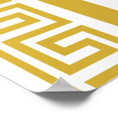 Poster Motif à la clé grecque en or (Coin)