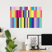 Poster Motif à rayures colorées (Bureau à domicile)