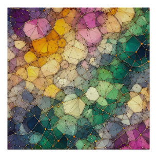 Poster Motif Abstrait 3 - AI - Oeuvre artistique