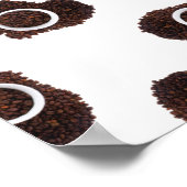 Poster motif Abstrait à café (Coin)