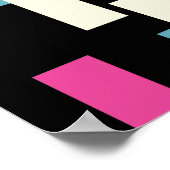 Poster motif Abstrait aux formes géométriques texturées. (Coin)