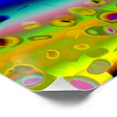 Poster Motif Abstrait coloré (Coin)