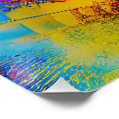 Poster Motif Abstrait coloré (Coin)