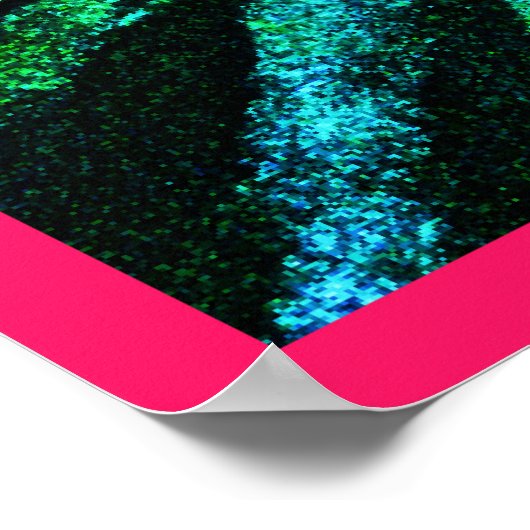 Poster Motif Abstrait coloré (Coin)