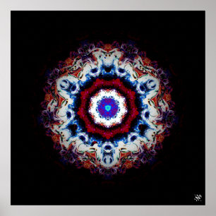 Poster Motif abstrait coloré (oeil alien 1)