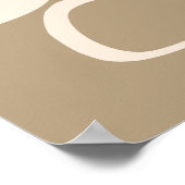 Poster Motif Abstrait Crème Beige De Style Moderne (Coin)