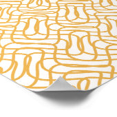 Poster Motif Abstrait Crème Blanc Et Jaune (Coin)
