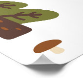 Poster Motif Abstrait de la forêt d'automne (Coin)