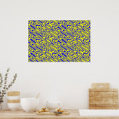 Poster Motif Abstrait de Lapis Lazuli (Cuisine)