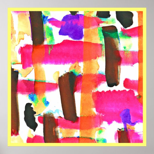 Poster Motif Abstrait dynamique dans l'art (Devant)