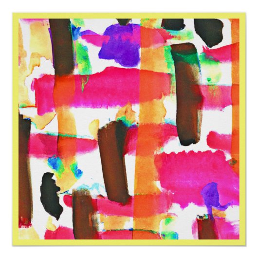 Poster Motif Abstrait dynamique dans l'art (Devant)