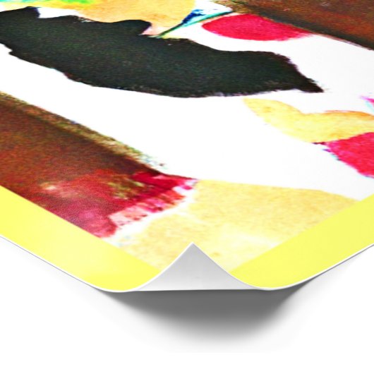 Poster Motif Abstrait dynamique dans l'art (Coin)