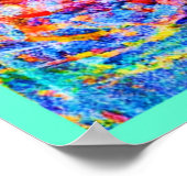 Poster Motif Abstrait éclatant couleur éclatant (Coin)