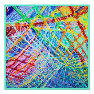 Poster Motif Abstrait éclatant couleur éclatant