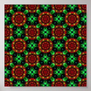 Poster Motif abstrait élégant boho moderne floral #504