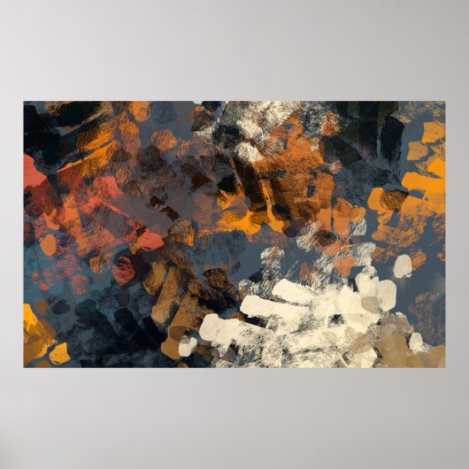 Poster Motif abstrait fait main. Art moderne (Devant)