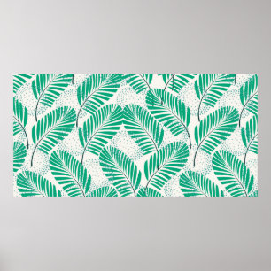 Poster Motif abstrait floral sans joint sur blanc
