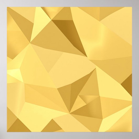 Poster Motif Abstrait Géométrique Doré (Devant)