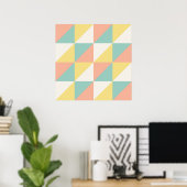Poster Motif Abstrait Géométrique Triangle Coloré (Bureau à domicile)