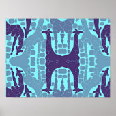 Poster Motif Abstrait Giraffe (Devant)
