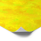 Poster Motif Abstrait Jaune Orange Vert (Coin)