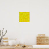 Poster Motif Abstrait Jaune Orange Vert (Cuisine)