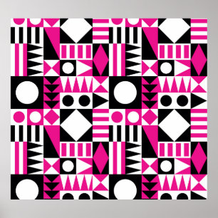 Poster Motif abstrait moderne du milieu du siècle.