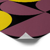 Poster Motif Abstrait Moderne du Milieu du Siècle Violet (Coin)