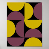 Poster Motif Abstrait Moderne du Milieu du Siècle Violet (Devant)