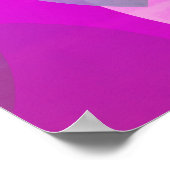 Poster Motif Abstrait moderne | Magenta Purple Rose Turqu (Coin)