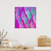 Poster Motif Abstrait moderne | Magenta Purple Rose Turqu (Cuisine)